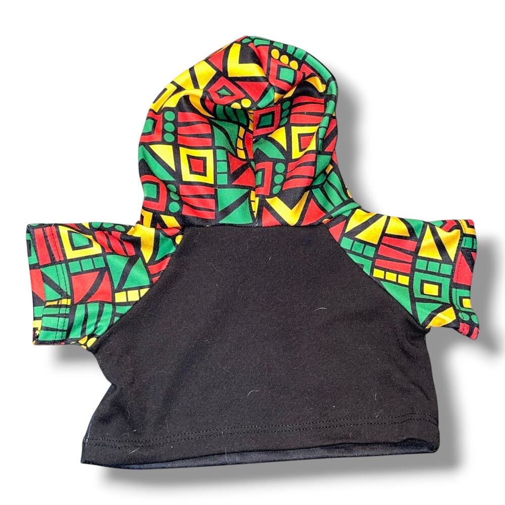 Build-A-Bear Black History Hoodie 24/7/365 Bob Marley Reggae Bear Clothes Outfit - Picture 6 of 7